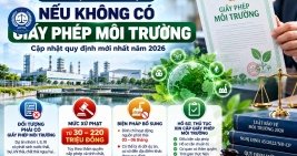 KHÔNG CÓ GIẤY PHÉP MÔI TRƯỜNG BỊ PHẠT BAO NHIÊU? QUY ĐỊNH XỬ PHẠT MỚI NHẤT NĂM 2026